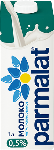 Молоко ультрапастеризованное PARMALAT 0,5%, без змж, 1000мл, вид