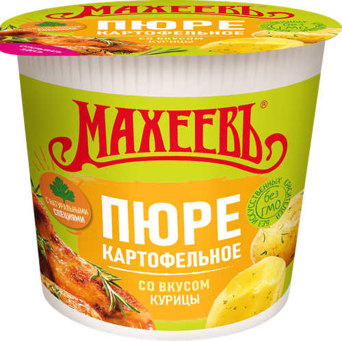 Пюре картофельное МАХЕЕВЪ со вкусом курицы, 40г, вид