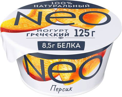 Йогурт NEO Греческий Персик 1,7%, без змж, 125г, вид
