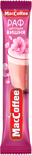 Напиток кофейный растворимый MACCOFFEE Раф Цветущая вишня 3в1, 18г, фото