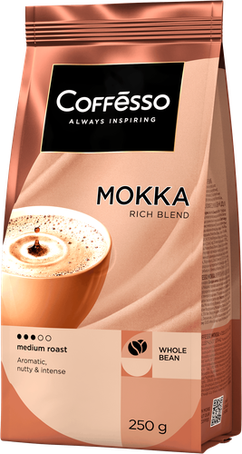 Кофе зерновой COFFESSO Mokka жареный, 250г, фотография
