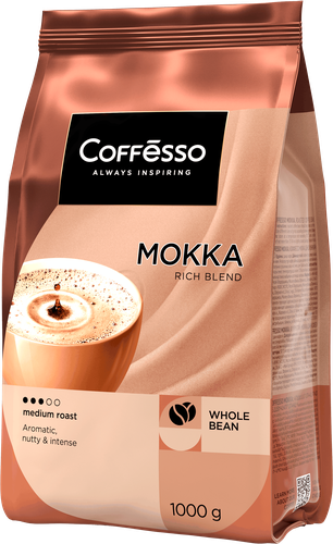 Кофе зерновой COFFESSO Mokka жареный, 1кг, фотография