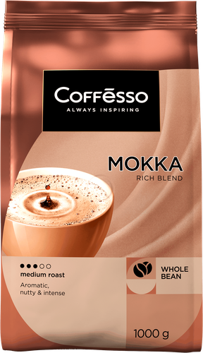 Кофе зерновой COFFESSO Mokka жареный, 1кг, фотография