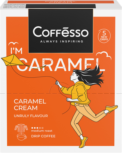 Кофе молотый COFFESSO жареный, дрип-пакет, 50г, крупный план