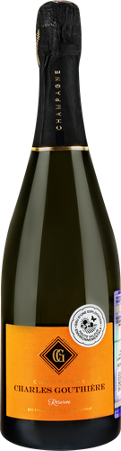 Вино игристое CHAMPAGNE CHARLES GOUTHIERE RESERVE выдержанное белое брют, 0.75л