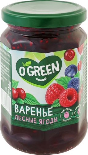 Варенье O`GREEN Лесные ягоды, 380г, фото