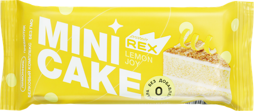 Пирожное протеиновое PROTEINREX Лимонный тортик, 40г, изображение