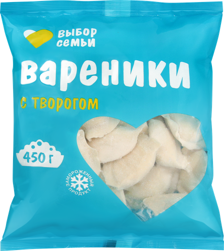 Вареники ВЫБОР СЕМЬИ с творогом, 450г, картинка