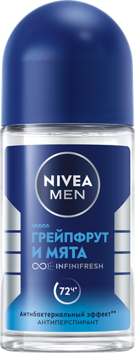 Дезодорант-антиперспирант роликовый мужской NIVEA MEN Грейпфрут и мята, 50мл, картинка