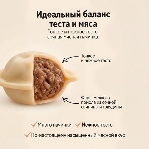 Пельмени ВЕЛИКОСОЧНЫЕ Классические, 800г, фото