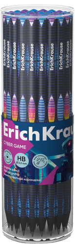Карандаш ERICHKRAUSE Cyber game, HB, трехгранный, Арт. 60730, изображение
