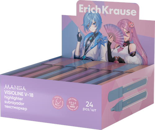 Текстмаркер ERICHKRAUSE Visioline V-18 manga, в ассортименте, Арт. 60812, детальное фото