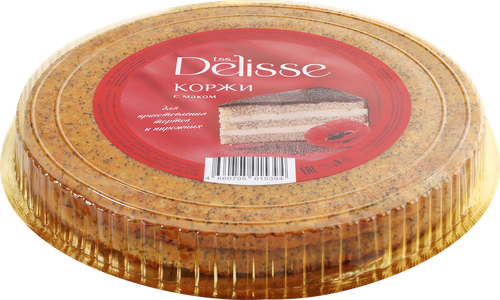 Коржи DELISSE с маком, 300г, крупный план