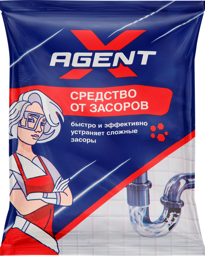 Средство от засоров AGENT X, 70г, крупный план