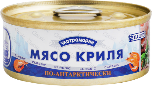 Паштет УЛЬТРАМАРИН из мяса антарктического криля, 105г, фото