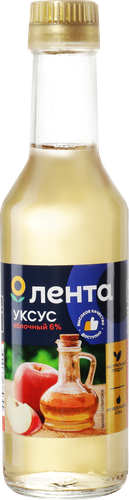 Уксус ЛЕНТА Яблочный 6%, 250мл, фото