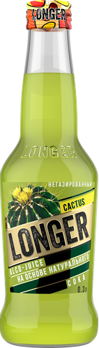 Напиток слабоалкогольный LONGER со вкусом кактуса негазированный 6%, 0.3л