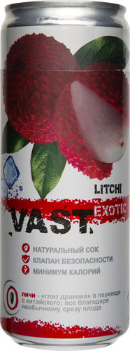 Напиток VAST EXOTIC Личи газированный, 0.33л, картинка