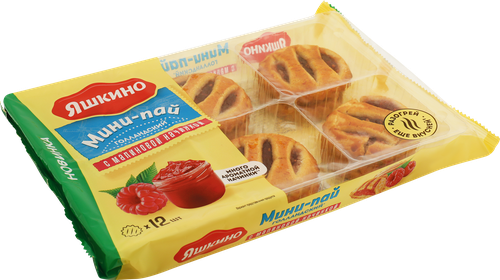 Печенье ЯШКИНО Мини-пай голландский с малиновой начинкой, 360г, изображение