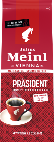 Кофе молотый JULIUS MEINL Prasident натуральный жареный, 220г, вид