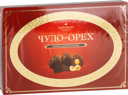 Конфеты САРАТОВСКАЯ КФ Чудо-орех с цельным фундуком, 190г, картинка