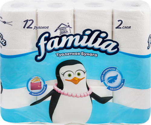Бумага туалетная FAMILIA Classic 2-слоя, 12шт, детальное фото