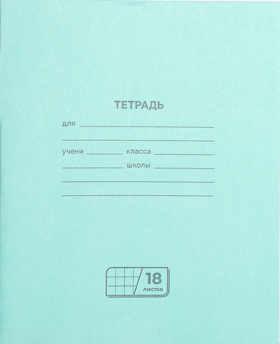 Тетрадь BG 18 листов, в клетку, крупный план
