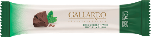 Шоколад горький GALLARDO с начинкой со вкусом мяты, 25г, фото