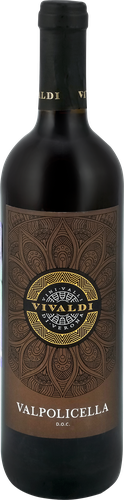 Вино VIVALDI Valpolicella ординарное красное полусухое, 0.75л, изображение