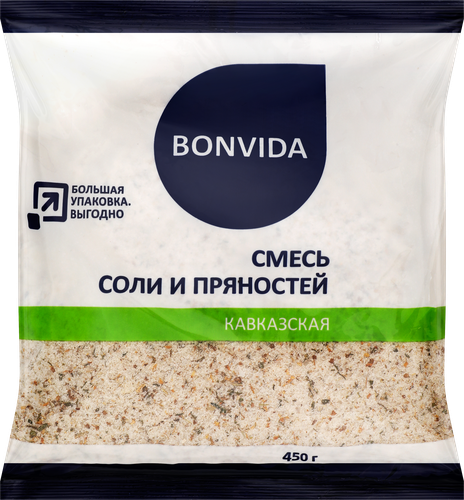 Соль BONVIDA Кавказская, с пряностями, 450г, фотография