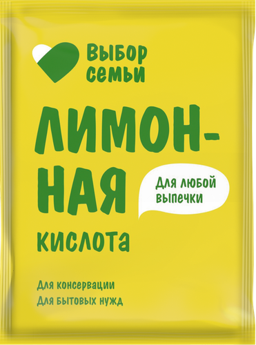 Лимонная кислота ВЫБОР СЕМЬИ, 20г, детальное фото