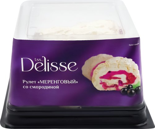 Рулет меренговый DELISSE со смородиной, 180г, картинка