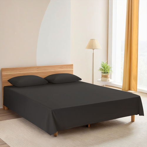 Простыня HOMECLUB 215/220x240см, цвет графит, Арт. HCBC-S-24-GR, изображение