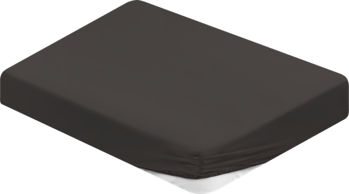Простыня на резинке HOMECLUB 160x200(+/-3)см, цвет графит, Арт. HCBS-S-16-GR, крупный план
