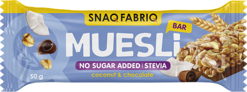 Батончик-мюсли SNAQ FABRIQ Кокос, с молочным шоколадом, 50г, изображение