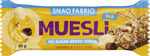 Батончик-мюсли SNAQ FABRIQ Банан, с молочным шоколадом, 50г, фотография