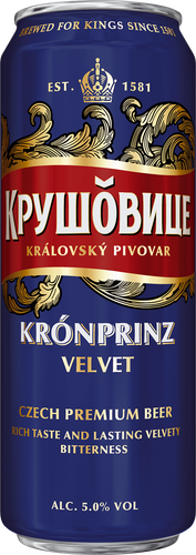 Пиво светлое KRUSOVICE Velvet пастеризованное 5%, 0.43л, фото