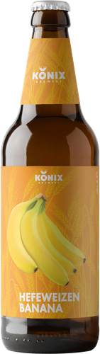 Напиток пивной KONIX BREWERY Hefeweizen Banana нефильтрованный пастеризованный 4,5%, 0.45л, изображение