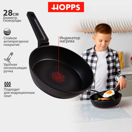 Сковорода HOPPS Signature индукция 28см, бакелит, Арт. HW-P4, изображение
