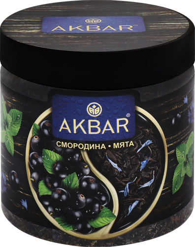 Чай черный AKBAR Смородина и мята, листовой, 100г, изображение