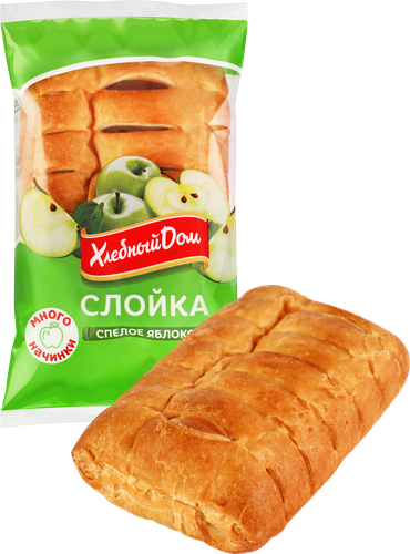 Слойка ХЛЕБНЫЙ ДОМ Спелое яблоко, 55г, картинка