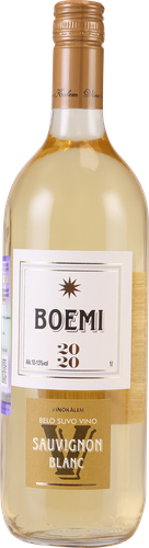 Вино BOEMI Совиньон Блан ординарное сортовое белое сухое, 1л, крупный план