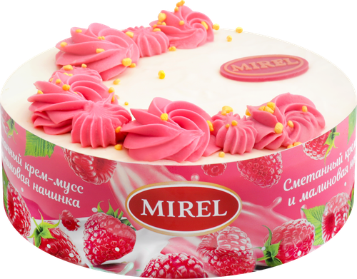 Торт MIREL Малиновый сметанник, 650г, вид