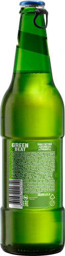 Пиво светлое GREENBEAT пастеризованное 4,6%, 0.45л, вид