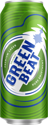Пиво светлое GREENBEAT пастеризованное 4,6%, 0.45л, изображение