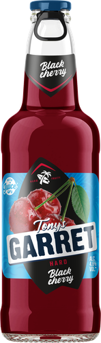 Напиток пивной TONY'S GARRET Hard Black Cherry пастеризованный 4,6%, 0.4л, детальное фото