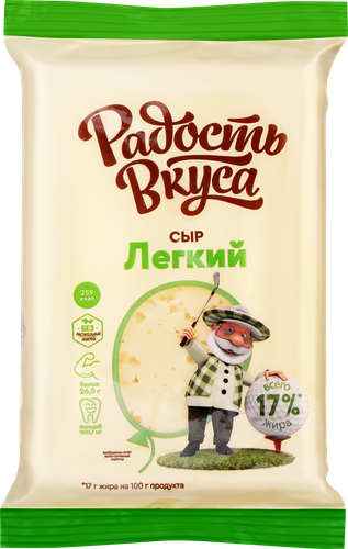Сыр РАДОСТЬ ВКУСА Легкий 35%, без змж, 180г, крупный план