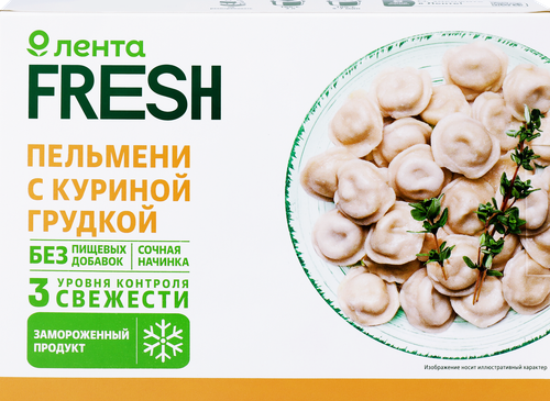 Пельмени с куриной грудкой ЛЕНТА FRESH, 500г, детальное фото