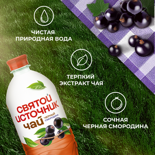 Чай холодный черный СВЯТОЙ ИСТОЧНИК Смородина, 1л, детальное фото