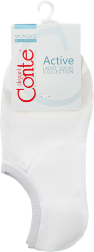 Носки женские CONTE ELEGANT Active р. 23, 25, 27 ультракороткие, белые, 
Арт. 18С-4СП, детальное фото